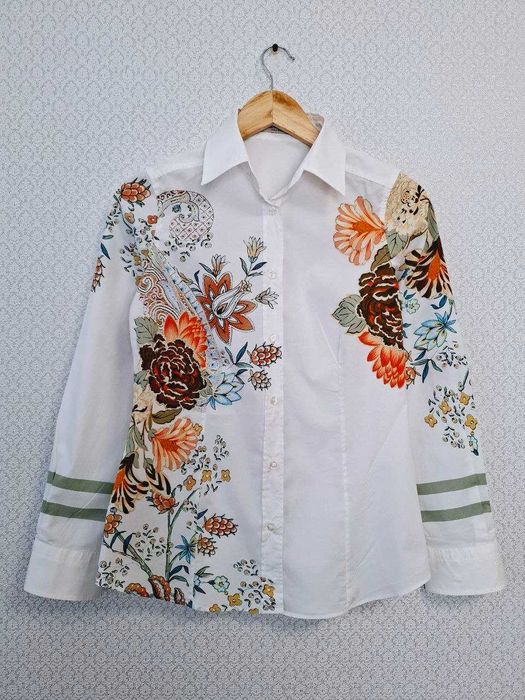 Сорочка жіноча Etro з квітковим принтом paisley, it 40/S, дизайнерська,брендова