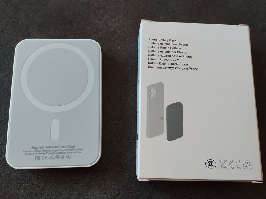 Powerbank nowy ładowanie indukcyjne zbliżeniowe ładowarka