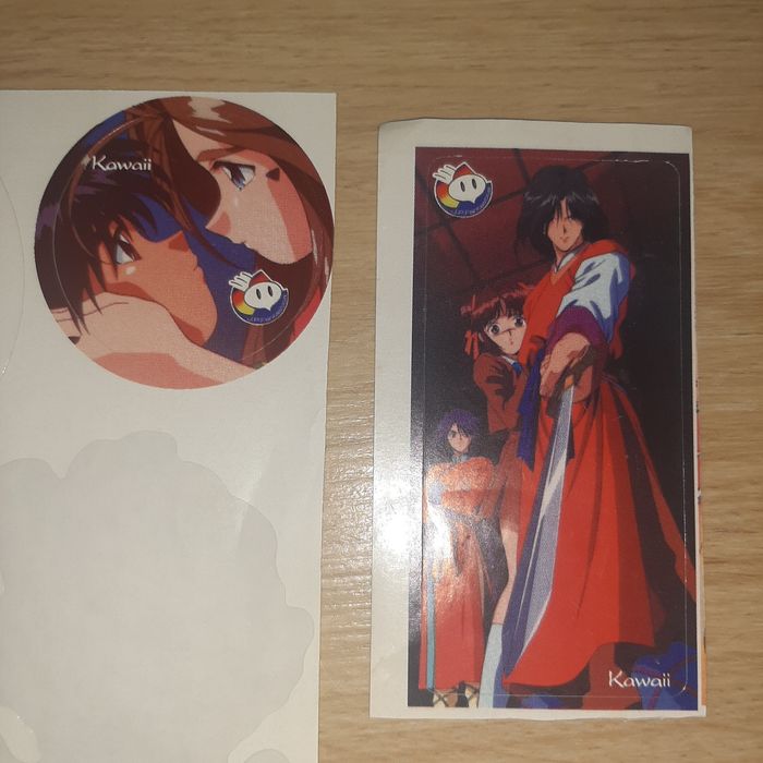 Stare naklejki anime z gazetki Kawaii