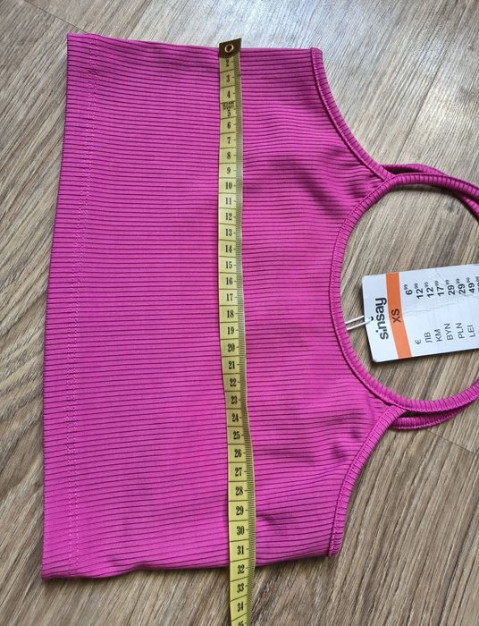 nowy różowy crop top damski