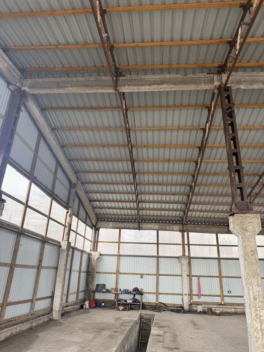 Ангар, плиты, регель, фермы, профлист