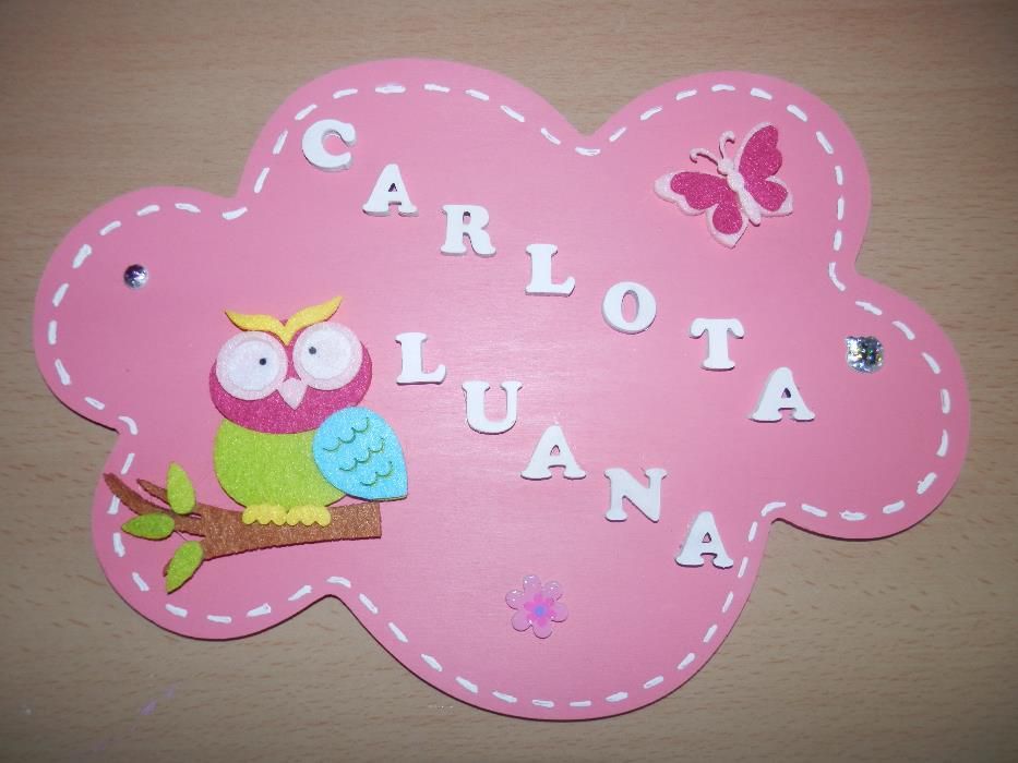 Placa para quarto menina/menino