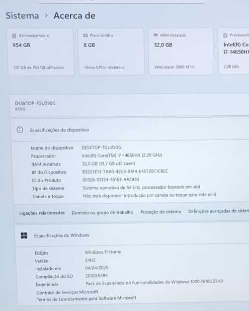 Portátil Lenovo Legion 5i 16IRX9-187 16"