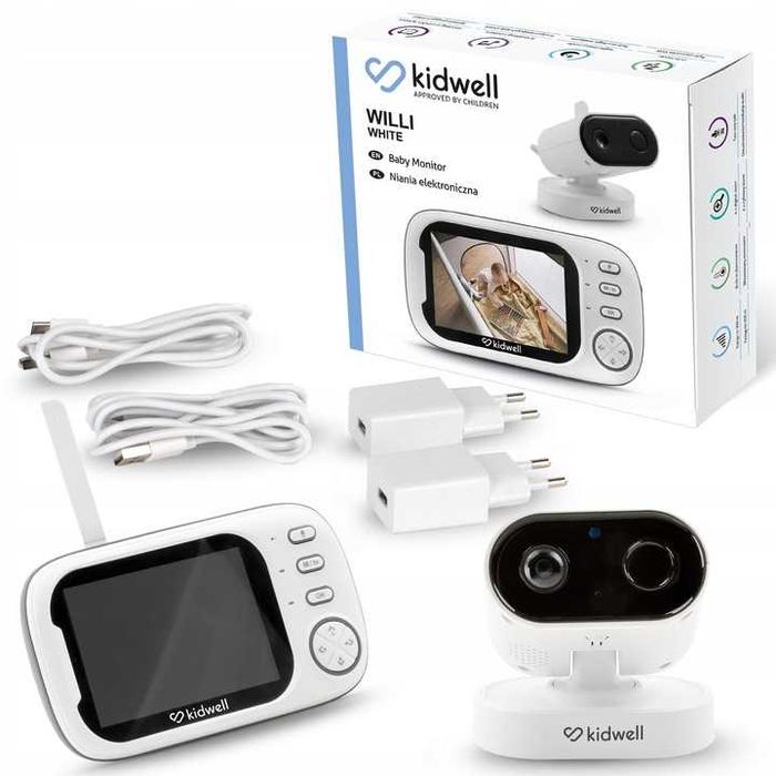 Kidwell Willi White Niania Elektroniczna Kamera Biały *NOWE*