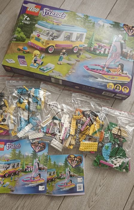 Lego friends 41681 leśny mikrobus żaglówka biwak posortowane jak nowe
