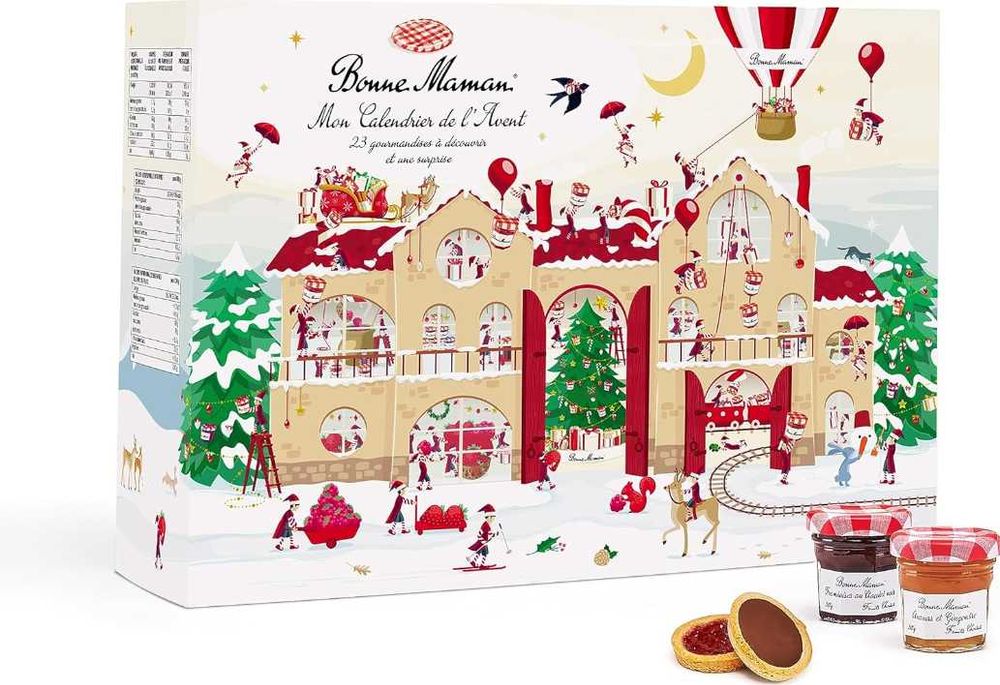 Bonne Maman Domek Kalendarz Adwentowy z ciastkami, dżemami i herbatami