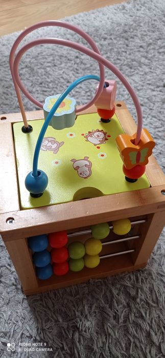 Drewniana kostka sześcian edukacyjny SMYK polska zabawka