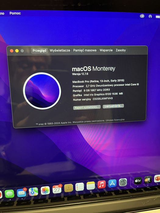 Macbook pro Retina 13 cali i5 128gb ssd
