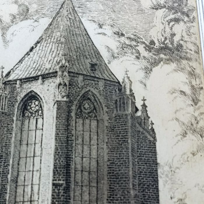 Grafika Józef Pieniążek Kościół Mariacki Kraków 1934 Rok