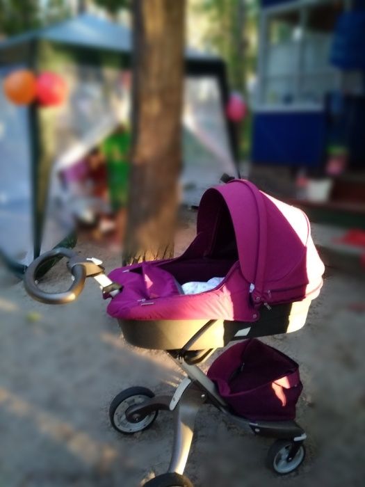 Коляска Stokke Xplory V4 2в1 люлька + прогулочный блок+сумка