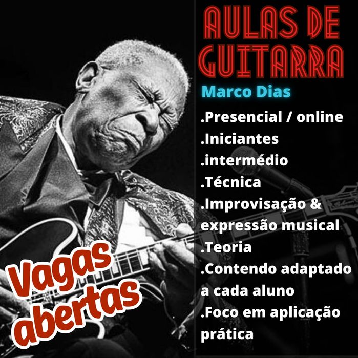 Aulas de guitarra presencial / online