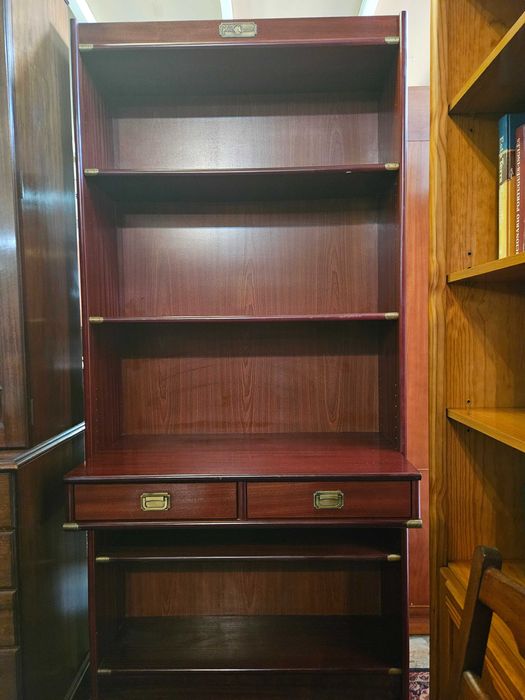 Secretária / Estante em madeira - óptimo estado geral