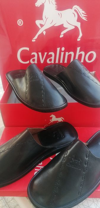 Chinelos pele genuína Marca "CAVALINHO" * artigo NOVO sem uso