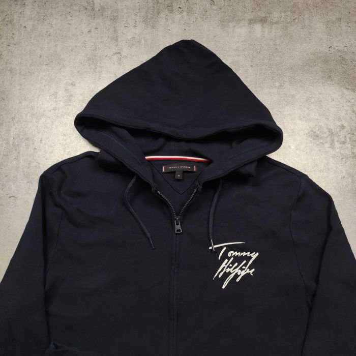 MĘSKA Bluza z Kapturem PREMIUM Granatowa Bawełna Tommy Hilfiger Logo
