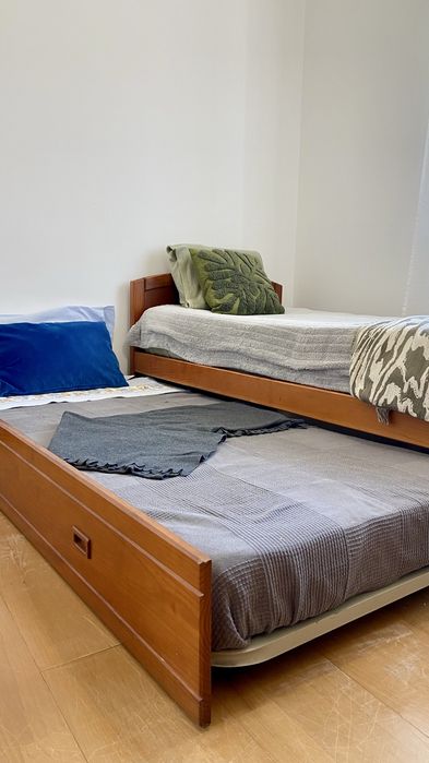 Cama de Madeira Maciça Solteiro/Casal