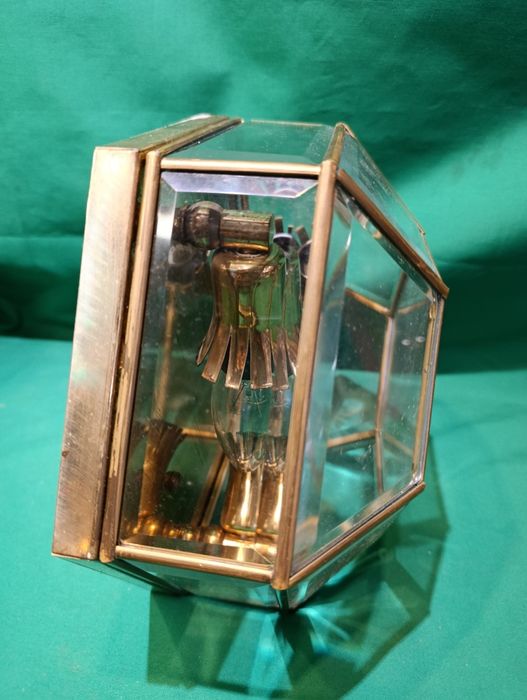 Lampa kinkiet plafon mosiężne  lata 70 vintage retro stylowe stare sta