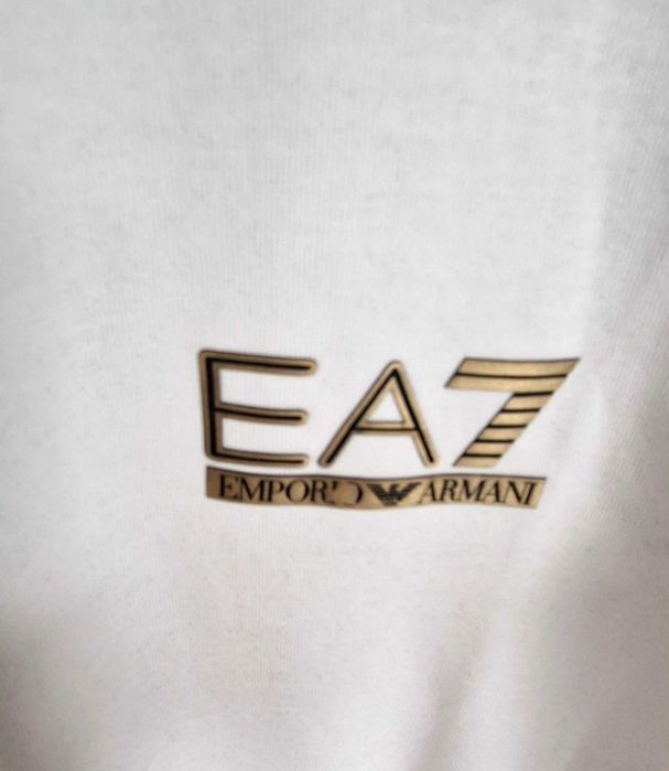 Dres męski EA7 biało/czarny 2XL