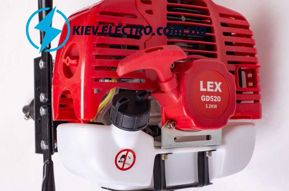 Мотобур Бензобур LEX GD520 5200 Вт. +3 шнека, 15/20/25 см (ПОЛЬША)