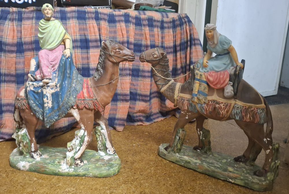 2 Reis Magos peças de presepio grandes