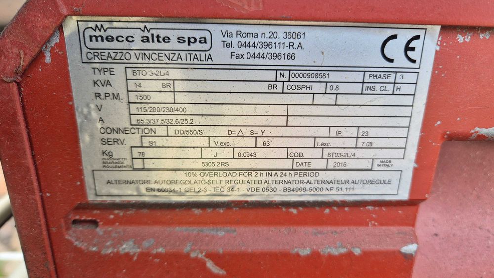 Генератор дизельний. SUMERA-MOTOR 14 ква. 11 квт.