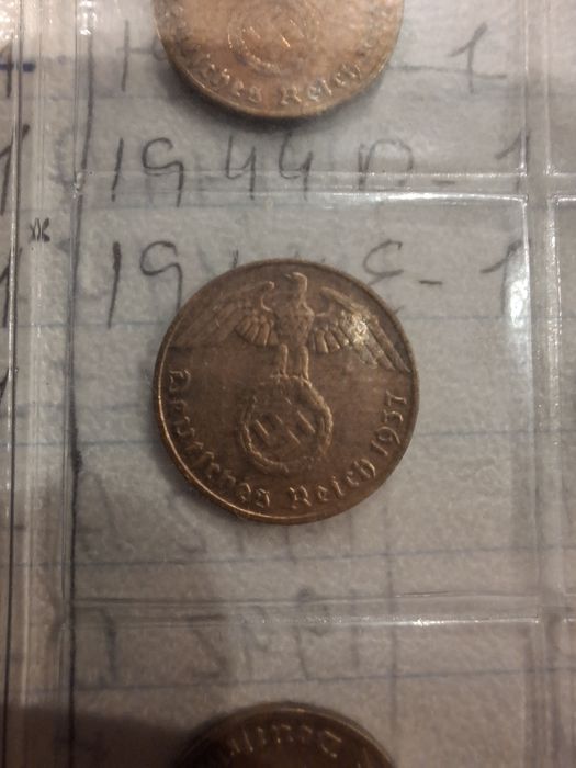 Moeda Alemanha – 1 reichspfennig 1937, 1938, 1939