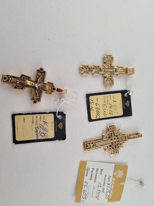 Золотой крестик литой