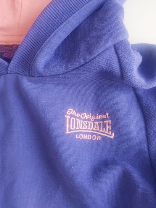 Bluza z kapturem fioletowa  na dziewczynkę Lonsdale