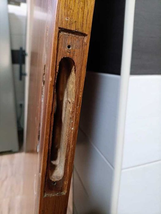 Porta direita interior mogno clássica 198x75