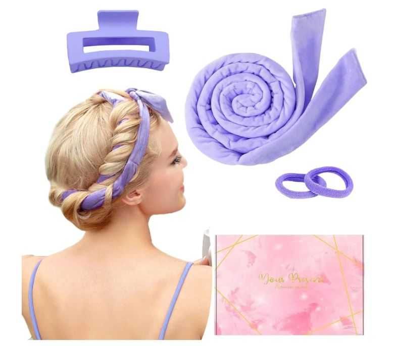 Zestaw Miękka Opaska Do Robienia Loków Fiolet