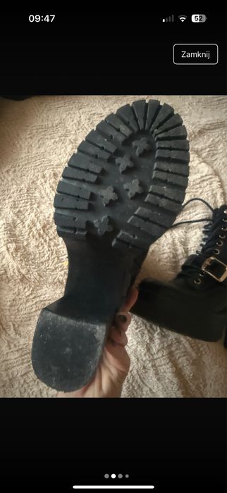 Botki słupek Wojas czarne r. 37