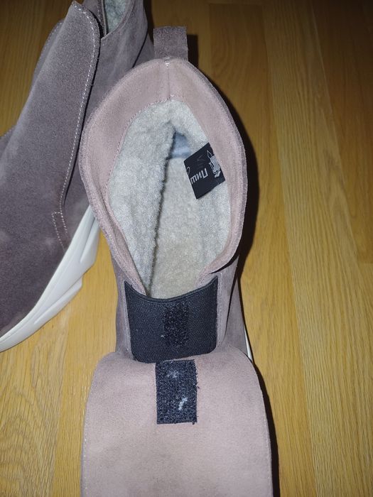 Ботинки зимние замшевые