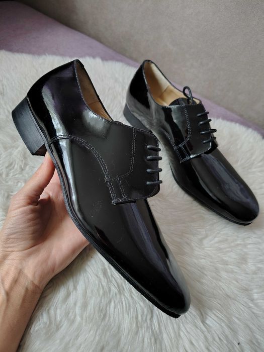 Туфлі танцювальні чоловічі 43,туфлі латина,туфлі танго,туфлі лак танці