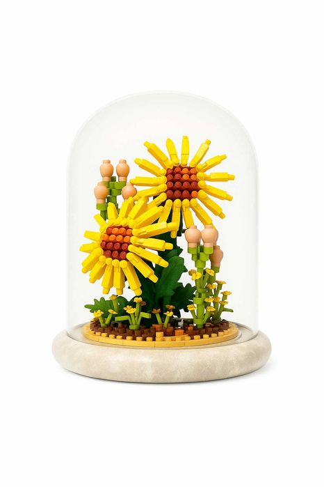 KLOCKI Słoneczniki pod kloszem