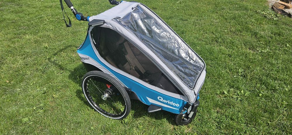 Qeridoo Kidgoo 1 przyczepka rowerowa + oś thru-axle 12m