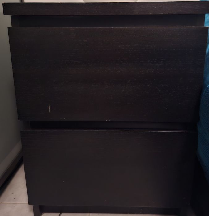 Mesa cabeceira malm preta