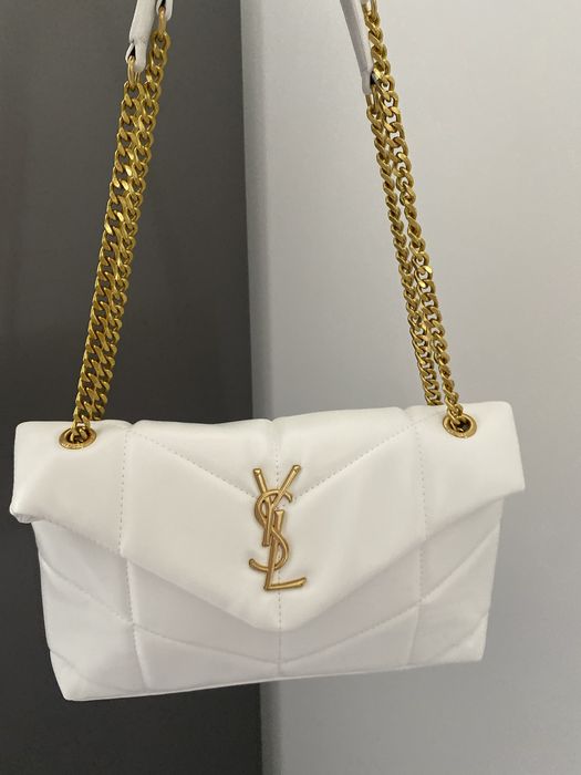 Saint laurent torebka skóra naturalna