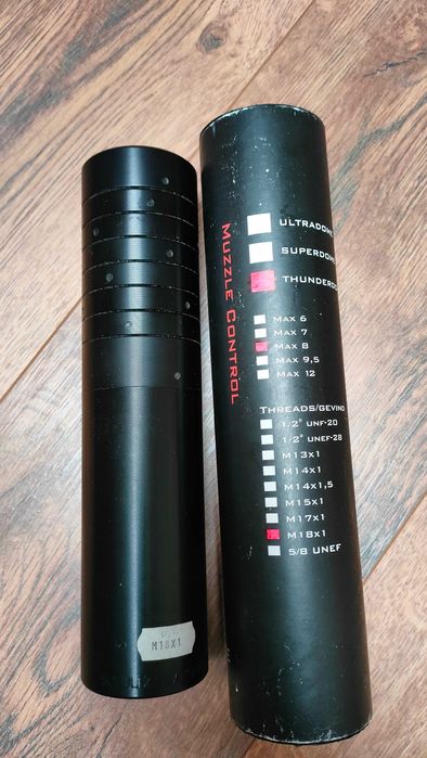 Tłumik do broni M18x1 kaliber 8mm Schultz & Larsen Thunderdome