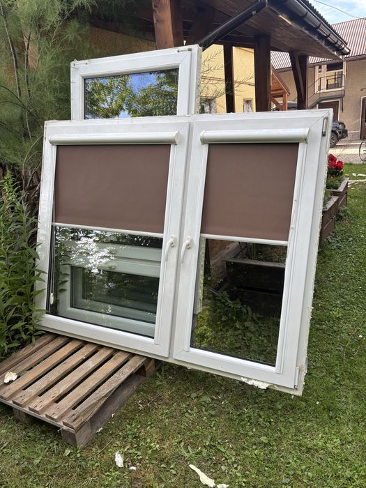 Okna z demontażu biale dwuszybowe