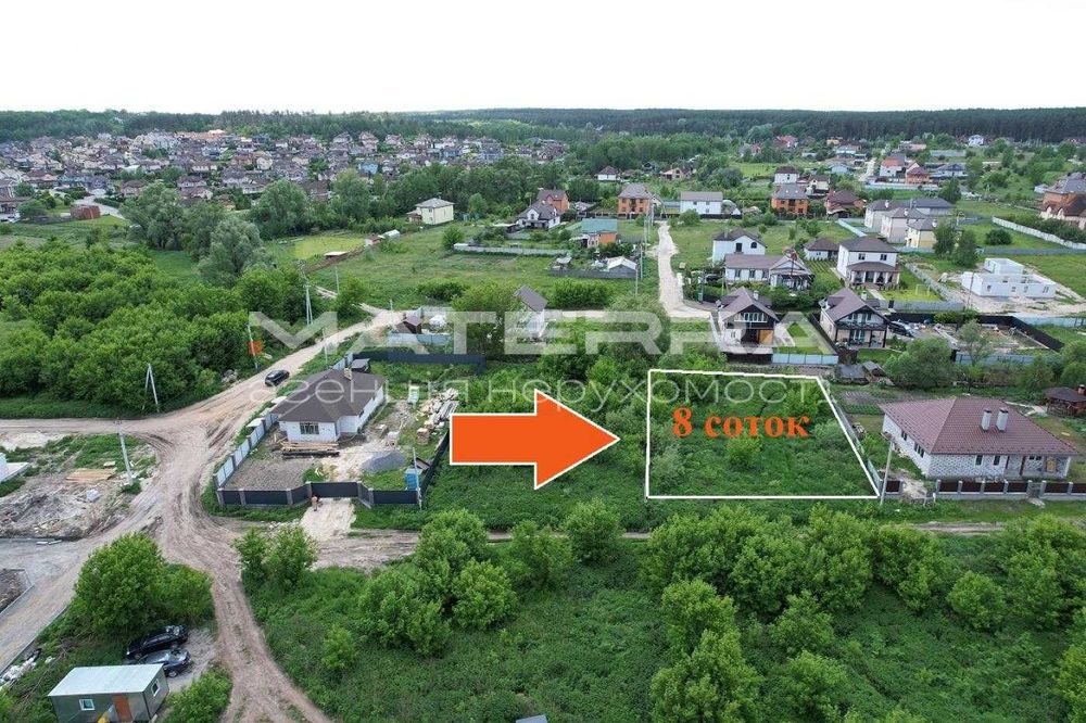 Тарасівка Продаж ділянки 8+2 сотки, 13 кВт, скважина, фундамент