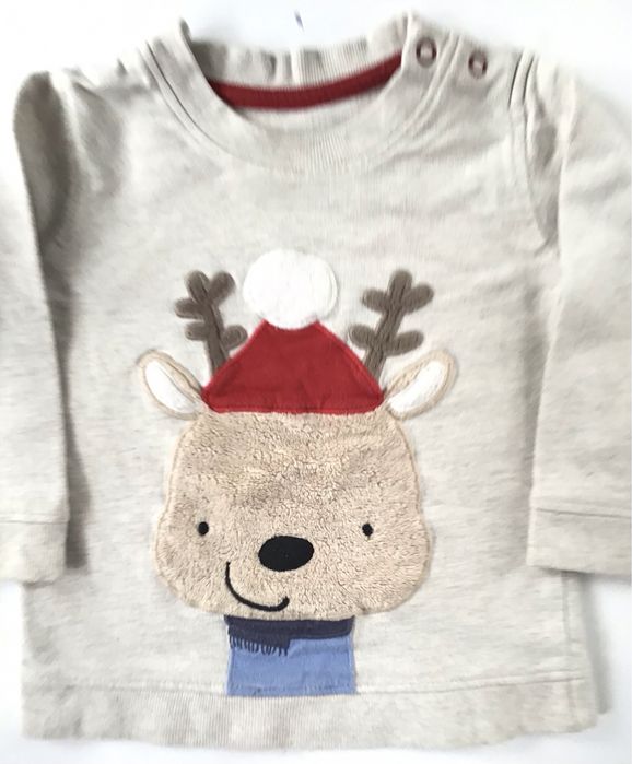 Zestaw dla dziecka bluza z reniferem + spodenki rozmiar 86 92 cm