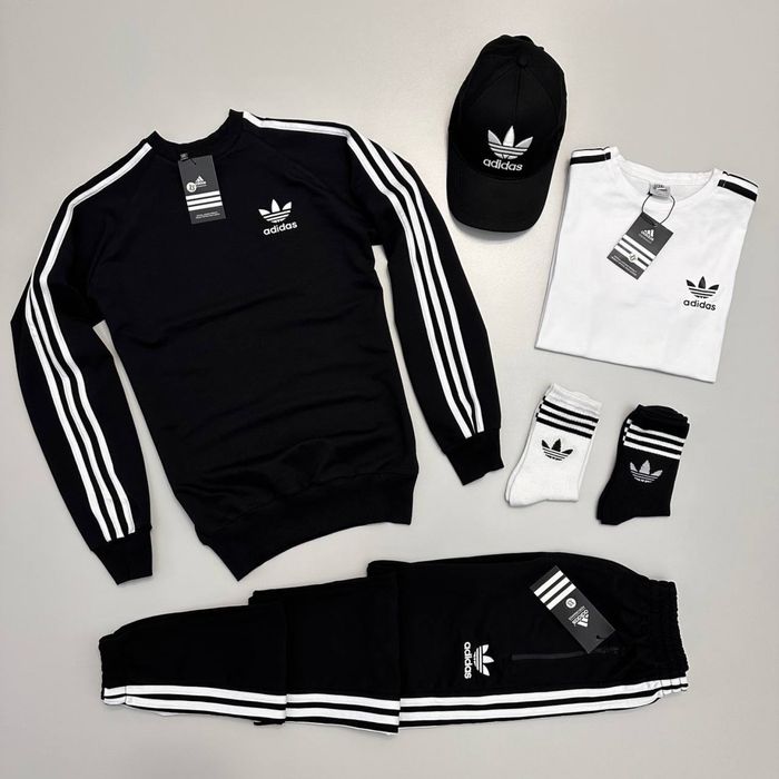 Чоловічий спортивний костюм адідас набір Adidas [4в1] [XS-3XL]