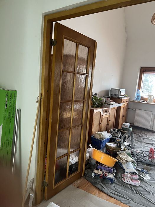 Drzwi pokojowe dwuskrzydlowe z framuga