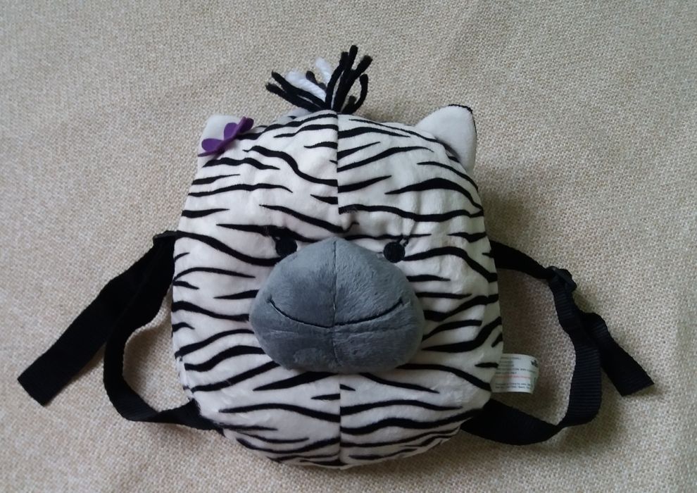 Мягкий рюкзак- игрушка "Зебра" Waiko