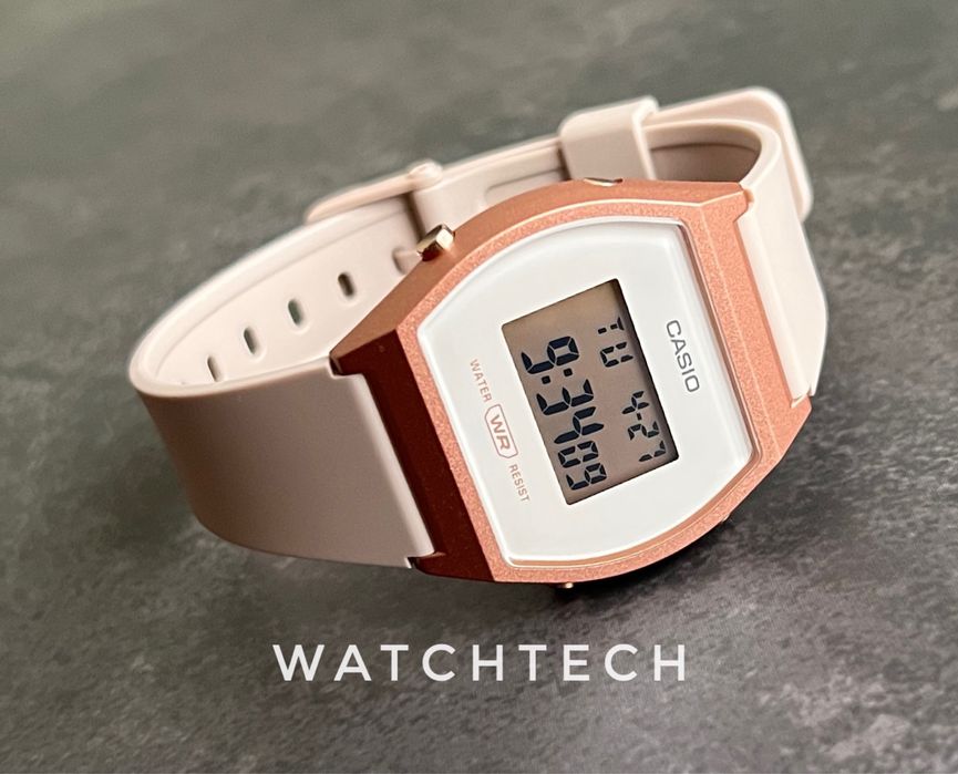 Наручний жіночий годинник Casio LW-204-4A новий оригінал розове золото