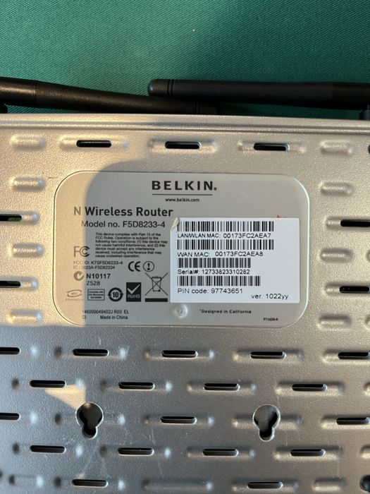 Belkin Wireless Router F5D8233-464738934636419121