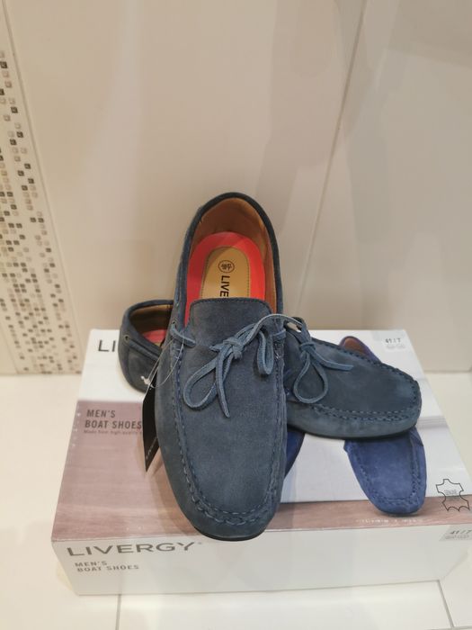 Skórzane buty w stylu marynarskim loafersy