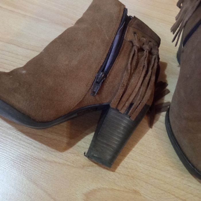 Botas de senhora, castanhas, camurça, 35