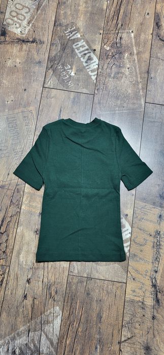 Zielona bluzka prążek damska top XS S M