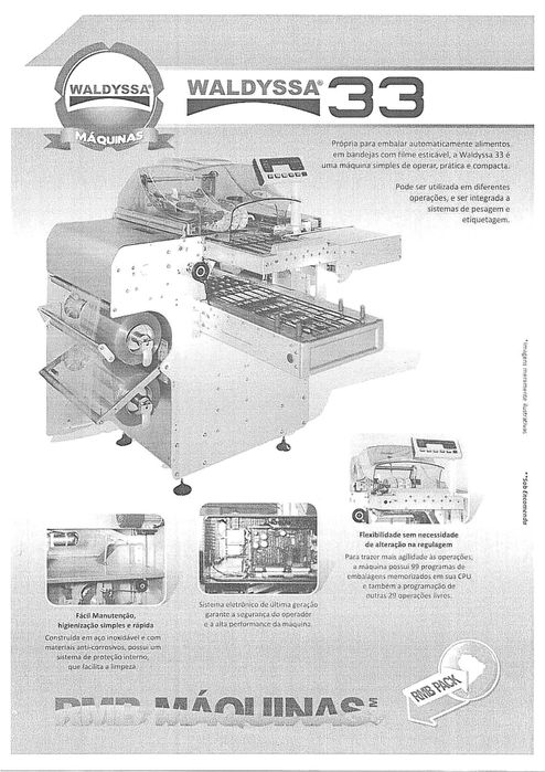 Maquina de Embalar Cuvetes Wallys