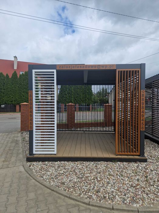 Panel żaluzjowy żaluzja metalowa taras ruchome deseczki pergola